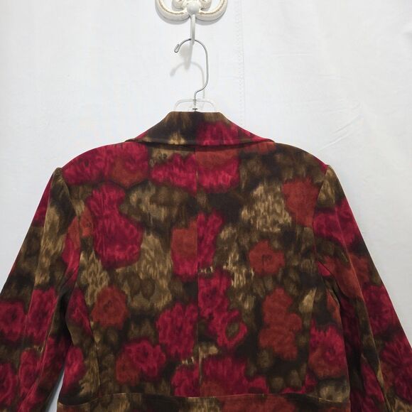 Elementz Corduroy Blazer Floral Womens M  Coat Light Weight Fall Autumn Business - Picture 4 of 10